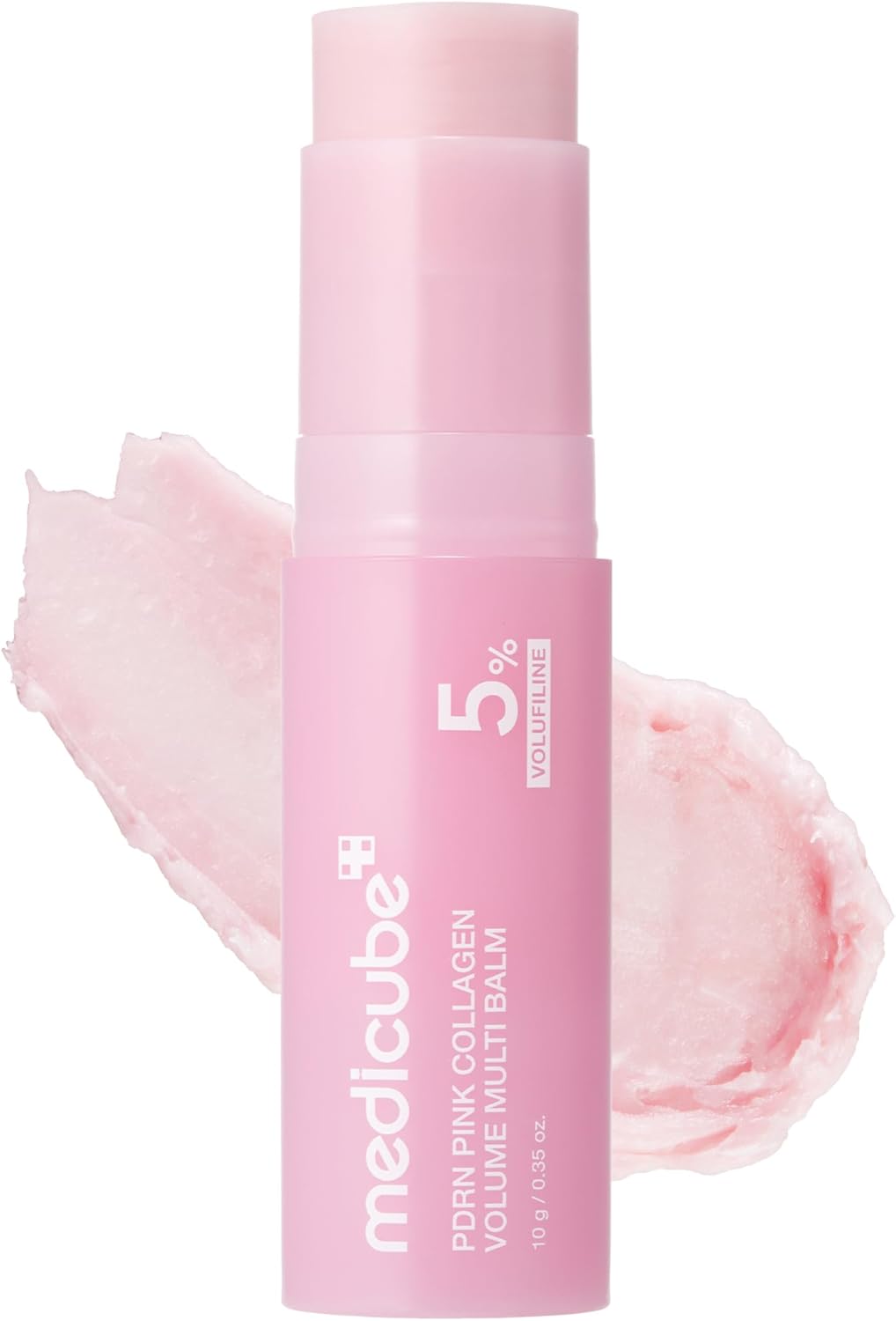 medicube PDRN Pink Collagen Volume Multi Balm Stick - Face & Body Balm | Volufiline, PDRN, NAD, Collagen - Under-Eyes, Neck, Forehead, Smile Lines, Lips, Plumping & Radiance for Line Care, K-Beauty